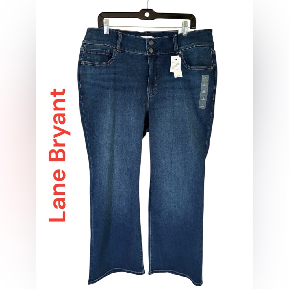 Lane Bryant-NWT 18 short jeans. Tummy control/high rise/bootcut. Dark wash. New!